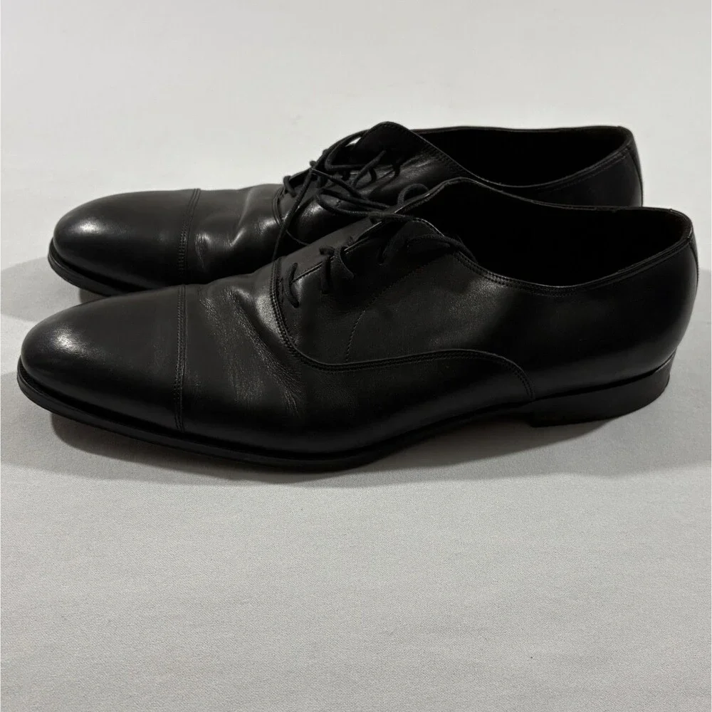 To Boot New York Adam Derrick Shoes Cap Toe Calfskin Oxford Leather Black Sz 12